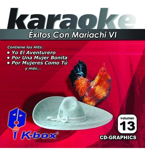 Cd+g Karaoke K-box Éxitos Con Mariachi Vi