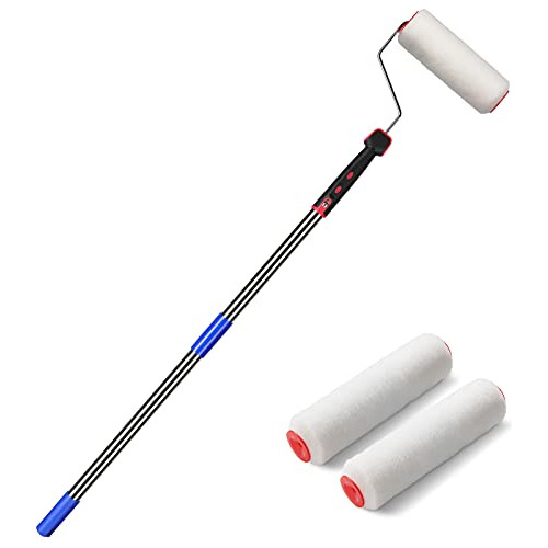 Paint Roller,4 Ft Brush Kit Multi-function Paint Roller...