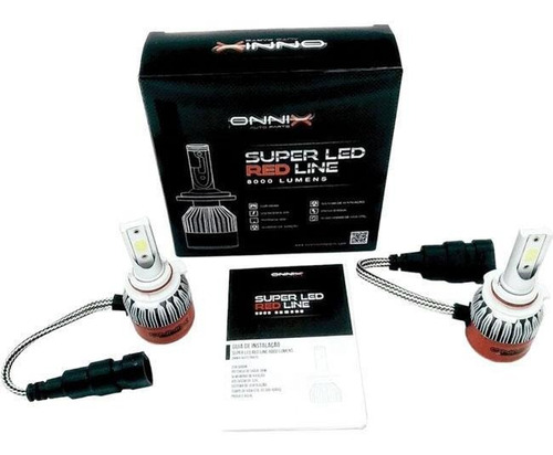 Kit Lâmpada Super Led Red Line H27 8000 Lumens 6000k Onnix