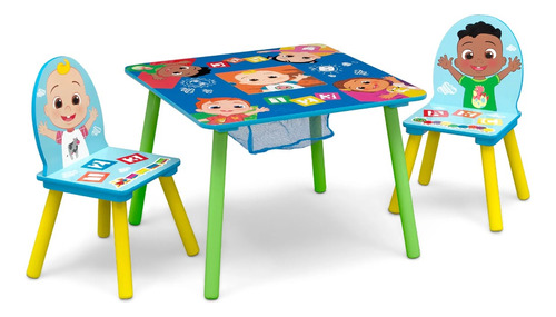 Set Infantil De Mesa Mesita Con 2 Sillas Cocomelon Niños