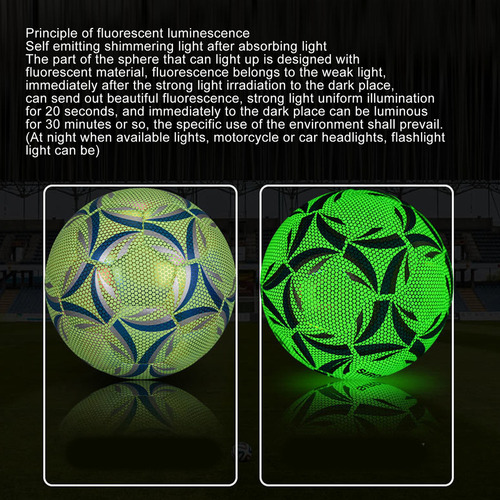 Balón De Fútbol Brillante, Tamaño 5, Bolas Luminosas Resiste
