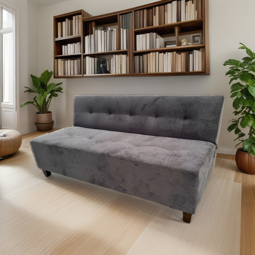 Sofá Cama Salas Modernas Capitonado Sofas Cama Color Gris