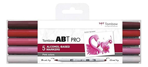 Tombow Abt Pro Abtp-5p-5 Marcador A Base De Alcohol Con Dos.