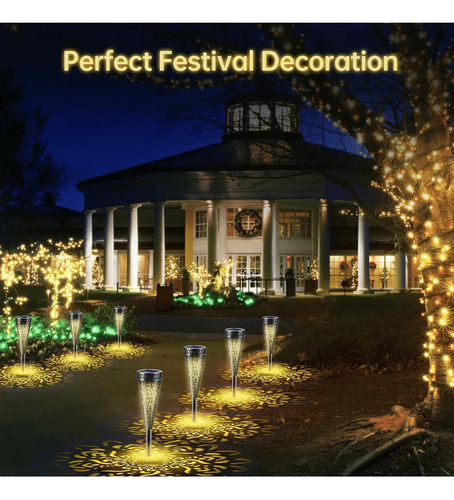 JUDENG 4pcs Lámpara Solar Led Para Jardin Luz Exteriores Decoración