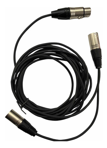 Cabo 1 Xlr Fêmea Para 2 Xlr Macho 5m