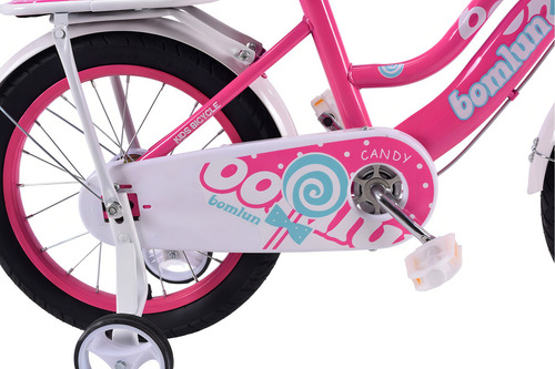 Bicicleta Entrenadora Para Niños Aeiou Qk-20 Canastilla R12 Color Fiusha Tamaño Del Cuadro 12