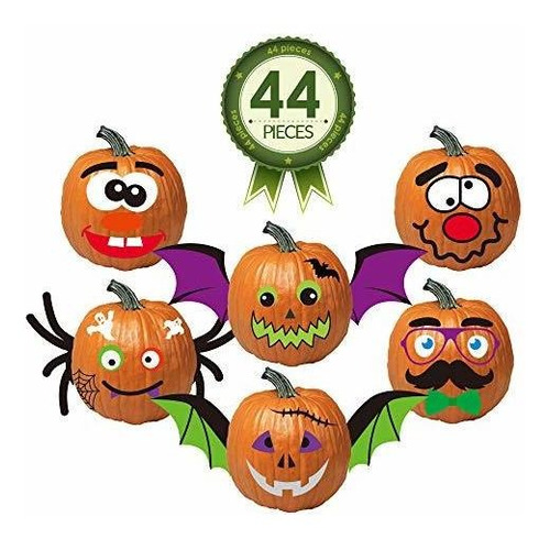 Kit De Decoración De Calabazas, 44 Piezas, Divertidos ...