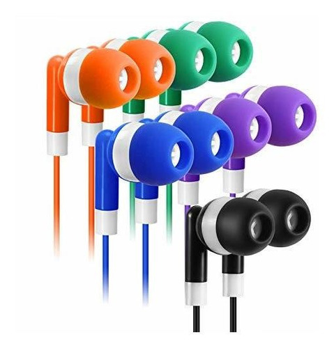 Auriculares A Granel 30 Pack Multicolor Para Niños - Rkprt