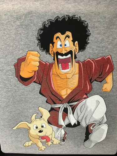 Dragon Ball Mr. Satan - Gris - Animacion - Polera- Cyco Reco