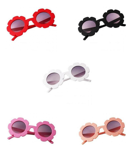 Paquete De 5 Lentes De Sol Con Diseño De Girasol, Accesorios