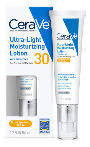 Cerave - Hidratante Facial Con Spf 30, 1.7 Onzas, Loción F.