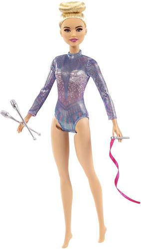 Barbie Gimnasta Ritmica  Rubia Mattel Original Dvf50