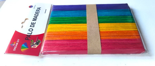Palos Helado Colores 50 Unidades Largos 140*10*2mm