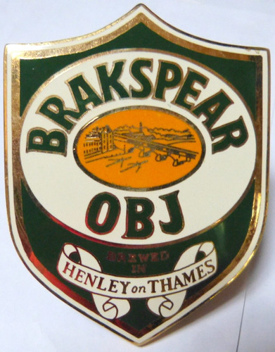 Cartel Publicidad Cerveza Inglesa Brakspear Bronce Esmaltado
