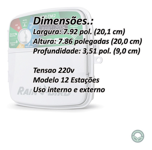Controlador Irrigação Esp-tm2 Rain Bird 12 Estações 230v