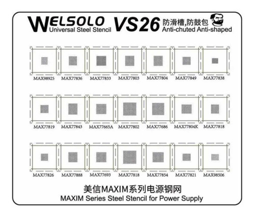 Stencil Para Reballing Ms-vs-26 Welsolo Mechanic