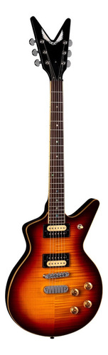 Guitarra elétrica Dean Cadillac 1980 Flame Maple Tcs Color Trans Cherry Sunburst Orientação para a mão direita