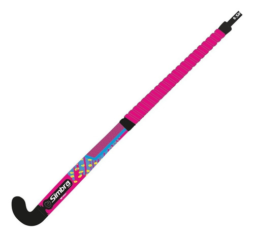 Palo Hockey Simbra School Madera Reforzado Iniciación Niño Color Fucsia Negro Spirit Pulgada 30