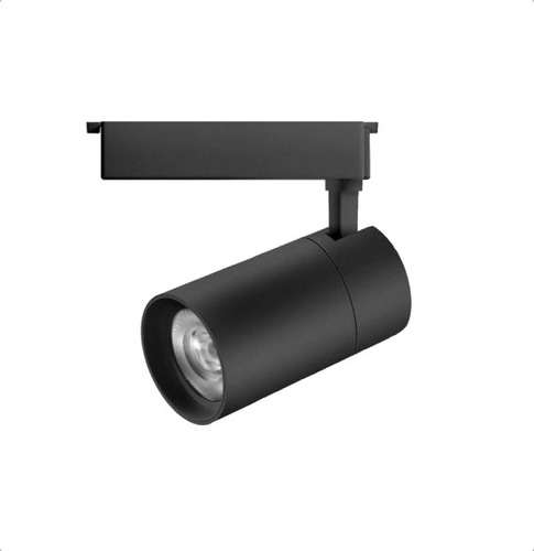 Pack 3 Focos Led Riel 10w Negro Luz Blanco Cálido 3500k 220v