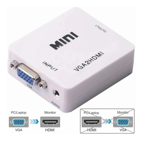 Adaptador Conversor Convertidor De Vga A Hdmi Con Audio Rg