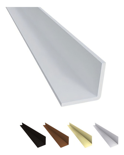 Kit de 6 protectores de esquinas de PVC para pared, 25 mm, color blanco
