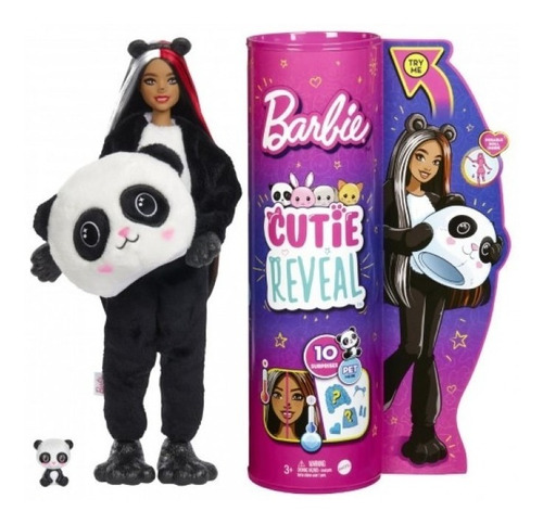 Muñeca Barbie Cutie Reveal Panda 10 Sorpresas Original