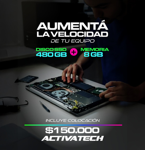 Actualización Reparacion Notebooks Compu Pc Lenta, Ssd, Ram