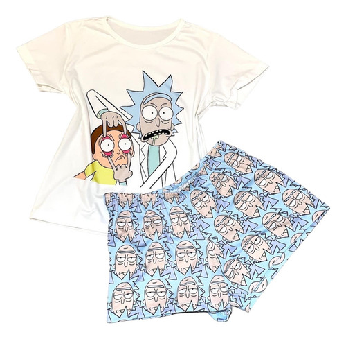 Pijama Verano Corto Rick And Morty Short + Remera