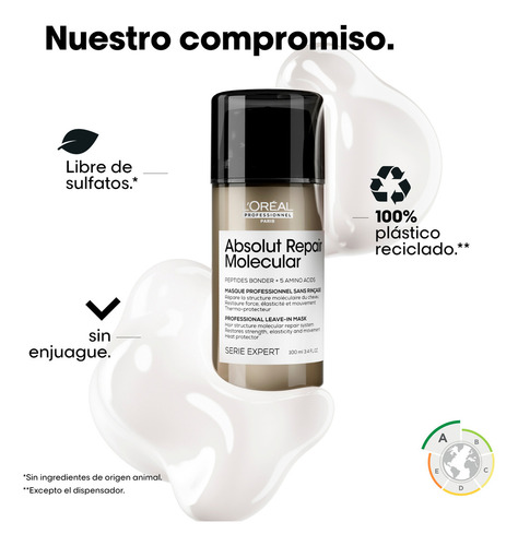 Absolut Repair Molecular Leave In Mask 100ml L'oréal