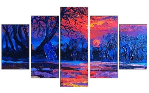 Cuadro Decorativo Moderno Hermoso Paisaje 125cm Por 70cm 