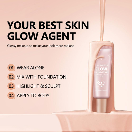 Base De Maquillaje Full Match Glow, Base De Maquillaje Con B