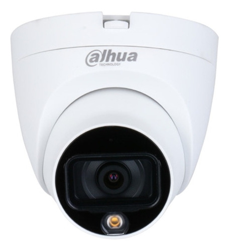 Dahua Cámara Domo hdw1209tlqp-led  Full Color 2 MP Full HD 1080p Lente de 2.8mm 106 Grados de Apertura Tecnología Starlight Protección IP 67 Luz Suplementaria Cálida Multiformatos Blanca