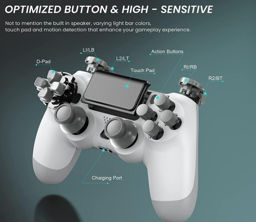 Control Inalámbrico Compatible Psp 4 Play Station 1p Blanco