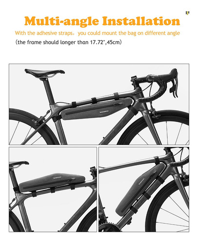 Bolsa Triangular Impermeable Para Bicicleta, Capacidad 1,5 L