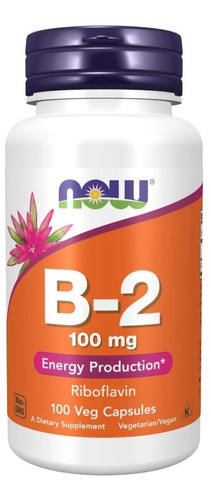 Vitamina B2 Riboflavin 100 Capsulas . Stock