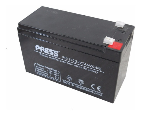 Imagen 1 de 4 de Bateria Sellada 12v 7ah Press Led Usos Varios