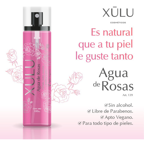 Imagen 7 de 9 de Kit Agua Micelar Desmaquillante + Bruma Facial Agua De Rosas