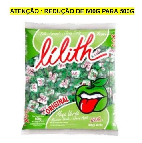 Bala Mastigável Lilith Maça Verde - 600g - Cory - Full