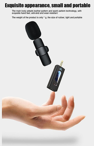2 Micrófonos Inalámbrico Solapa Recargable 3,5mm