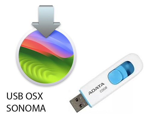 Memoria Usb Booteable Sistema Mac Osx Sonoma 14 (Usado)