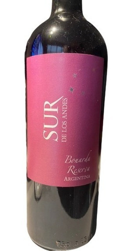 Vino Sur De Los Andes Reserva Bonarda 2008!!! Caja X 6