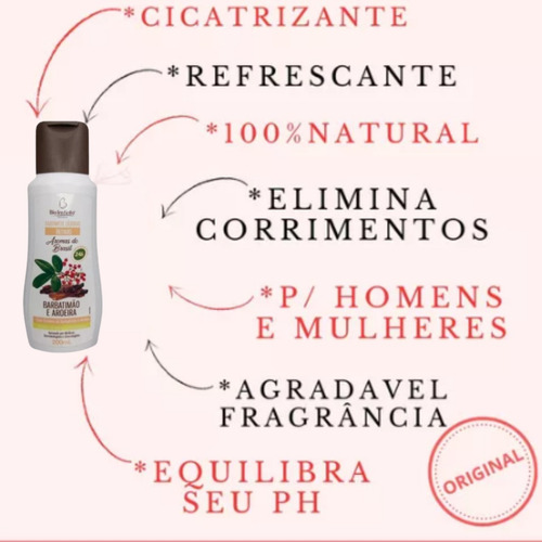 3 Sabonete Íntimo Bio Instinto Barbatimão Aroeira 1 Perfume