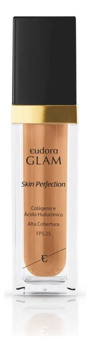 Base Líquida Glam Skin Perfection Cor 45 30ml Eudora Tom Médio