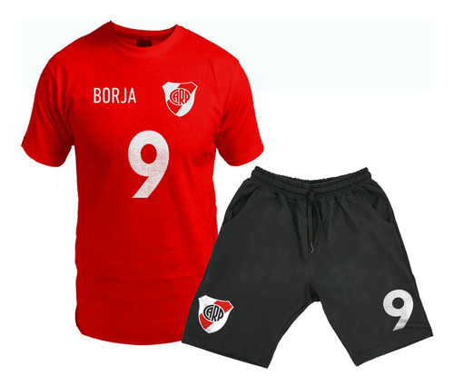 Conjunto Remera Y Bermuda De River Plate / N 9 / Futbol