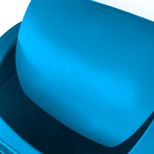 Bote De Basura 65l Tapa Balancín Frontal Color Azul