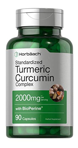 Horbaach Turmeric Cúrcuma Curcumina 2000 Mg/90 Cápsulas