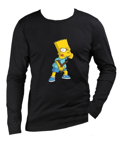 Remera Manga Larga  Los Simpson Para Chicos