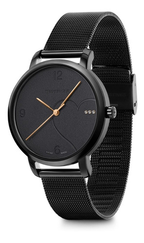 Wenger Reloj Metropolitan Donnissima, Negro, 38 Mm