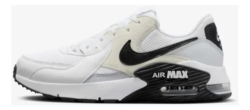 Tênis Nike Air Max Excee lateral externa branco com detalhes em preto