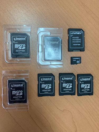 Lote Adaptadores Micro Sd + Memoria Micro Sd 16 Gb De Regalo